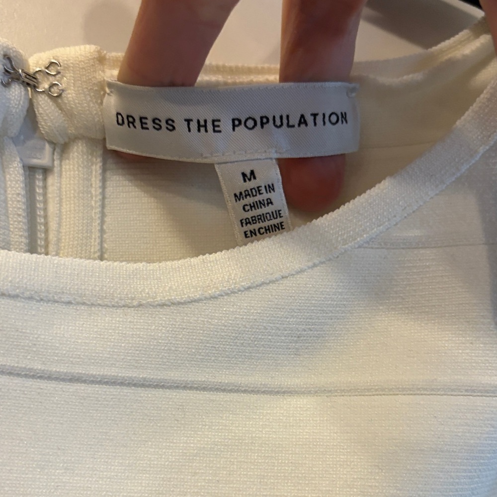 Dress the Population Cream Midi Dress - Picture 4 of 8